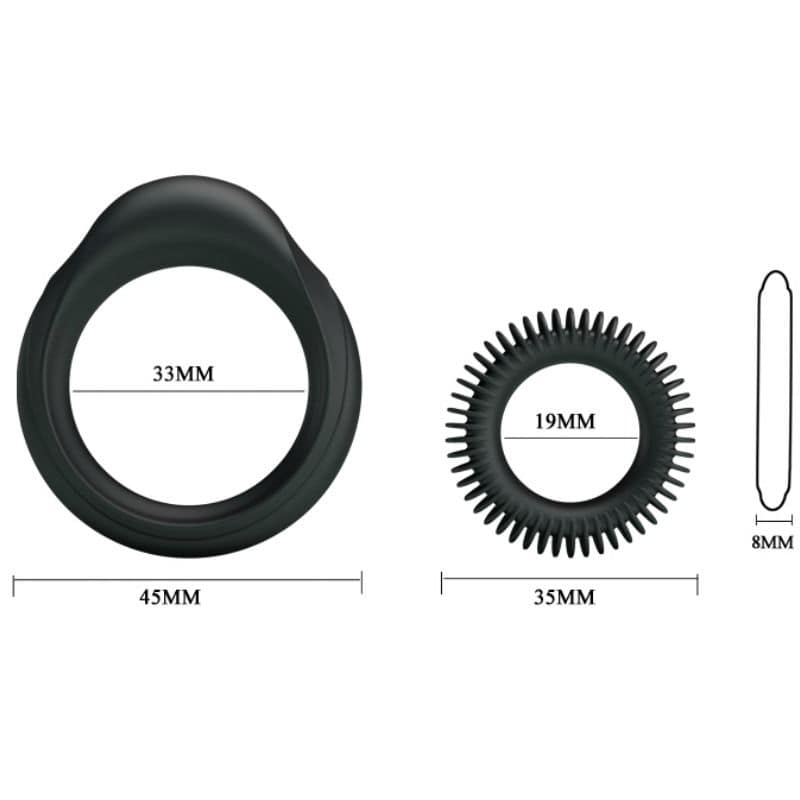 BAILE - KIT 2 SILICONE RINGS RING MANHOOD - Image 5