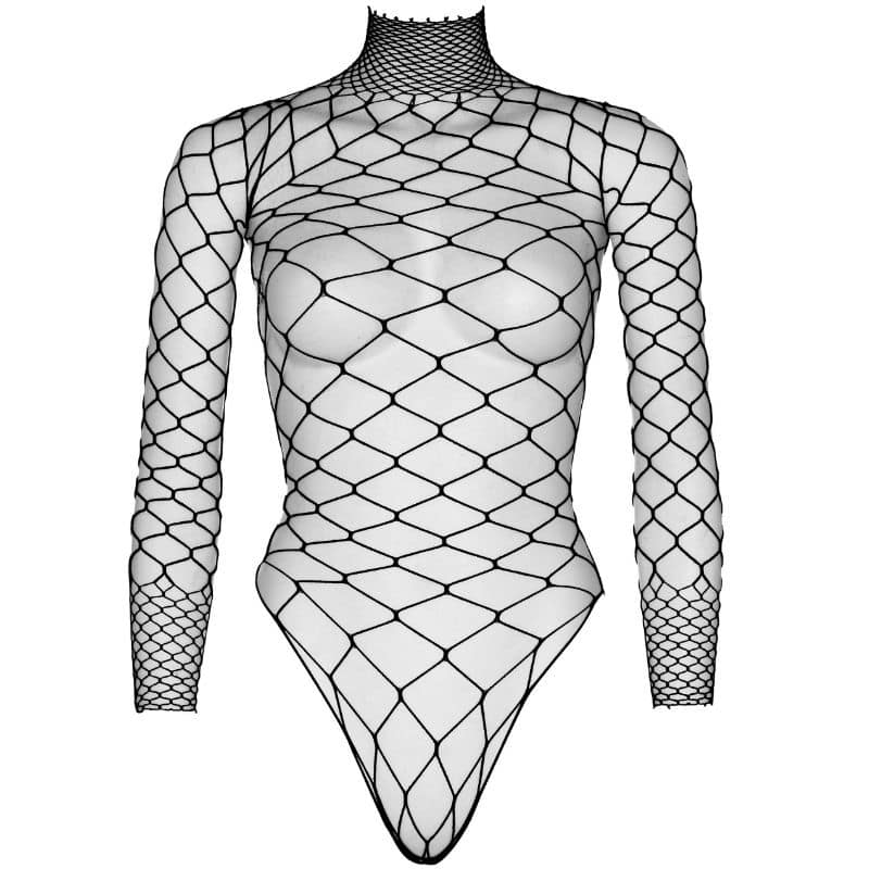 LEG AVENUE - TURTLENECK FISHNET TEDDY ONE SIZE - Image 3