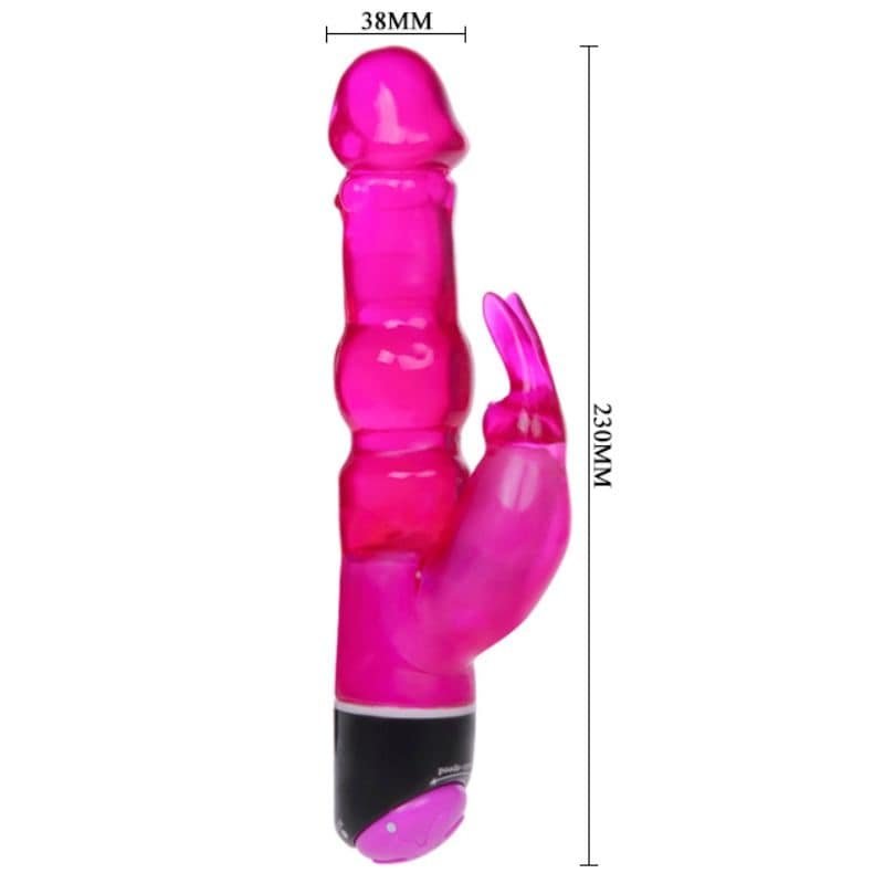 BAILE - WAVES OF PLEASURE FANTASY VIBRATOR WITH RABBIT 23 CM - Bild 5