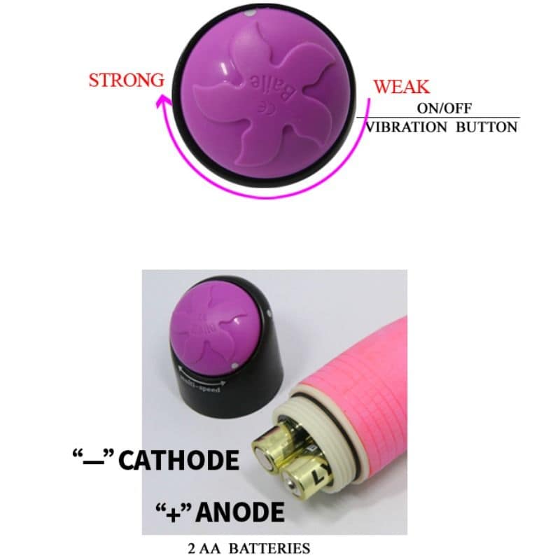 BAILE - COLORFUL SEX REALISTIC VIBRATOR PINK 23 CM - Image 5