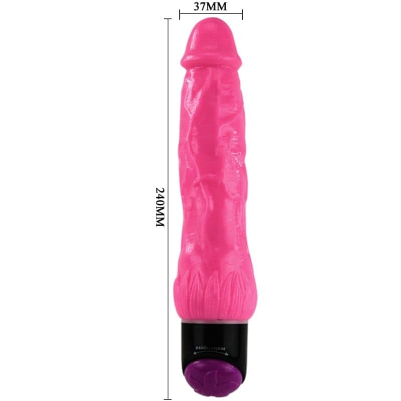 BAILE - COLORFUL SEX REALISTIC VIBRATOR PINK 24 CM - Image 2