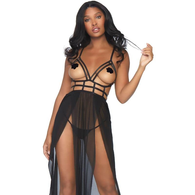 LEG AVENUE - CAGE MAXI DRESS AND THONG S/M - Image 2