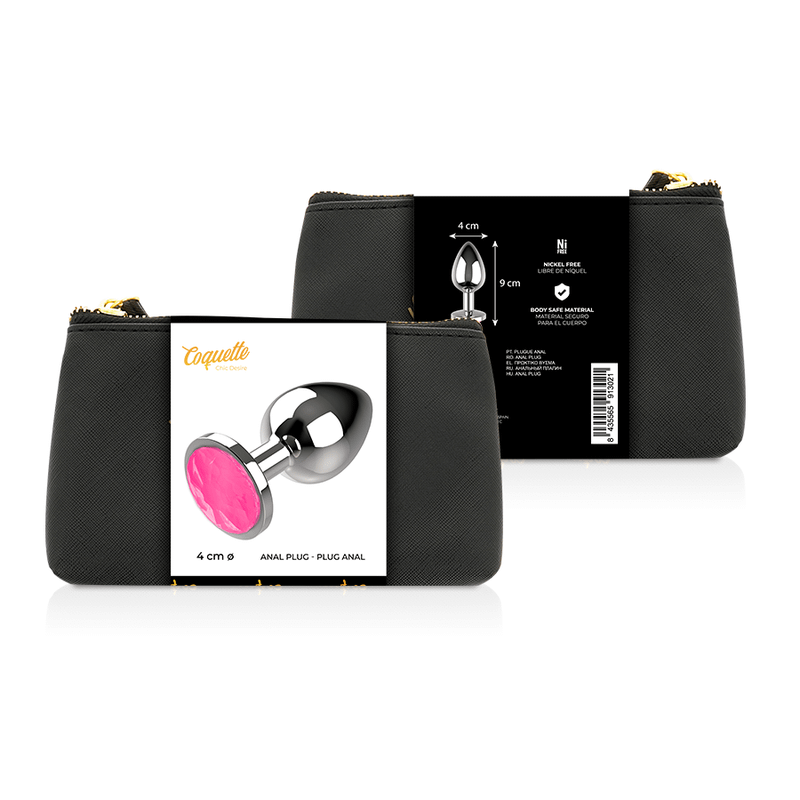 COQUETTE CHIC DESIRE - ANAL PLUG METAL PINK COLOR SIZE L 4 X 9 CM - Image 2