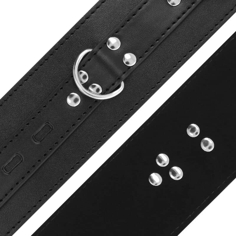 DARKNESS - BLACK LEATHER HANDCUFFS - Bild 3