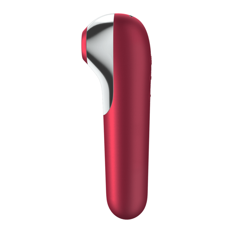 SATISFYER - DUAL LOVE VIBRATOR AND SUCTIONER WITH PULSED AIR RED - Image 2