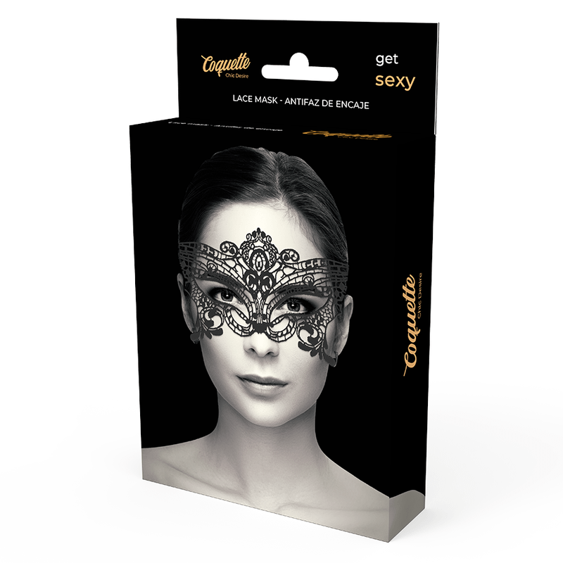 COQUETTE CHIC DESIRE - LACE MASK BLACK - Image 3