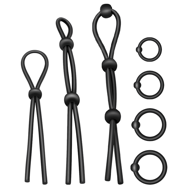 ADDICTED TOYS - FLEXIBLE SILICONE COCK RING SET 7 PIECES - Image 2