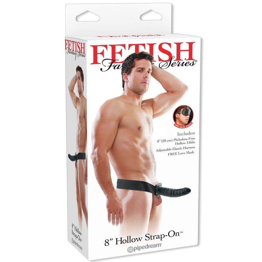 FETISH FANTASY SERIES - 19 CM HOLLOW STRAP-ON BLACK - Image 5