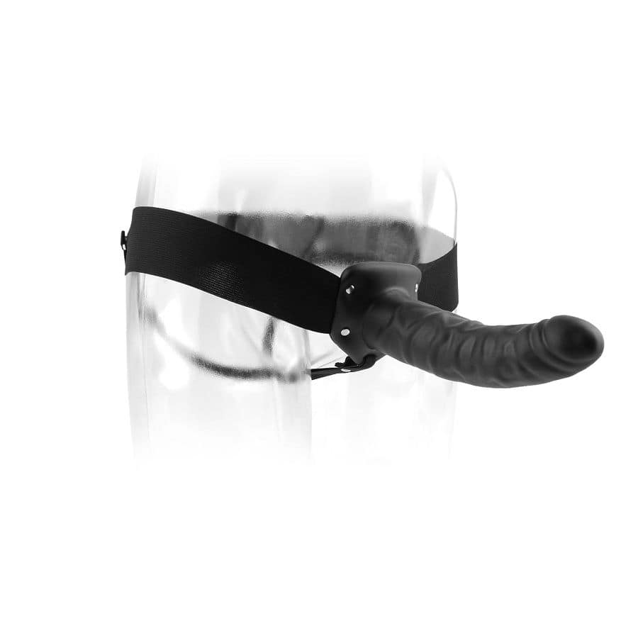 FETISH FANTASY SERIES - 19 CM HOLLOW STRAP-ON BLACK - Image 2
