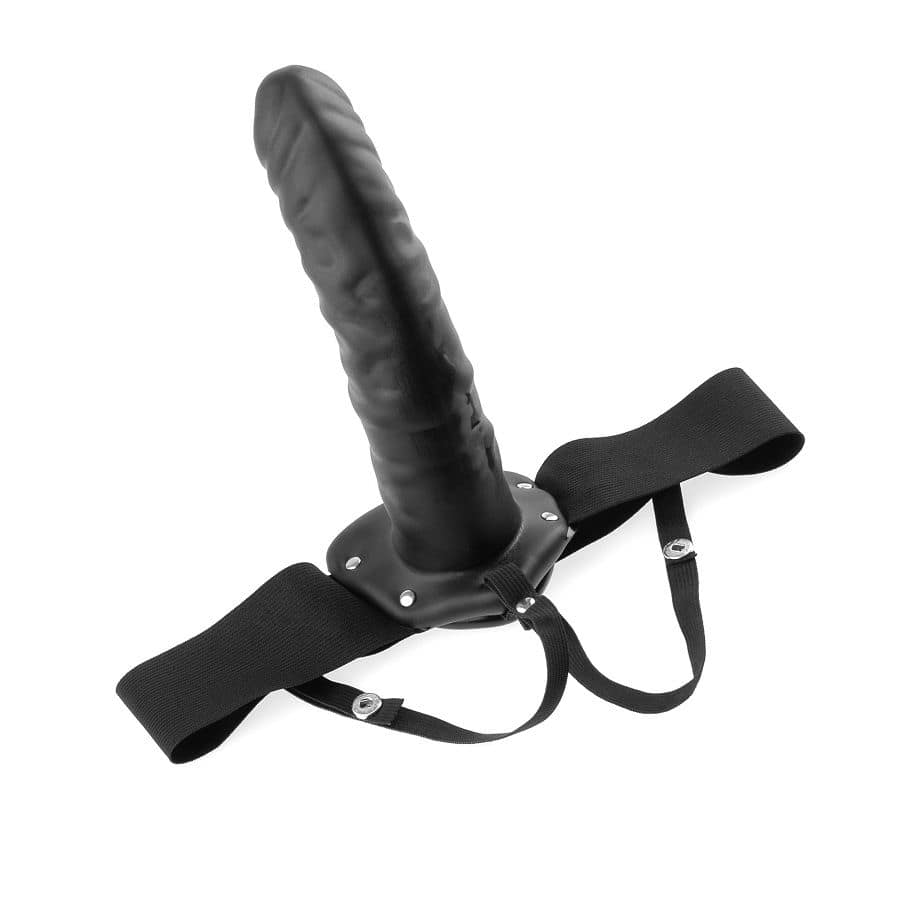 FETISH FANTASY SERIES - 19 CM HOLLOW STRAP-ON BLACK - Image 3
