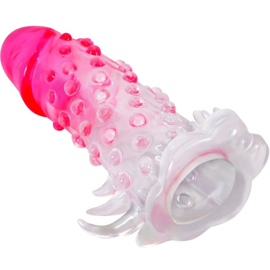 PRETTY LOVE - WILFORD REALISTIC ENLARGEMENT SHEATH WITH EMBOSSED PENIS PINK - Image 2