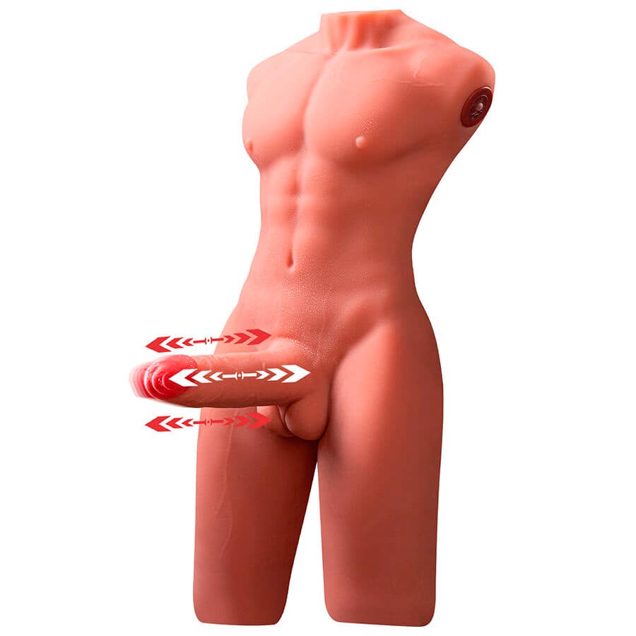 XISE - JASON HALF BODY REALISTIC MALE TORSO WITH THRUSTING AND VIBRATION 55 CM - Image 2