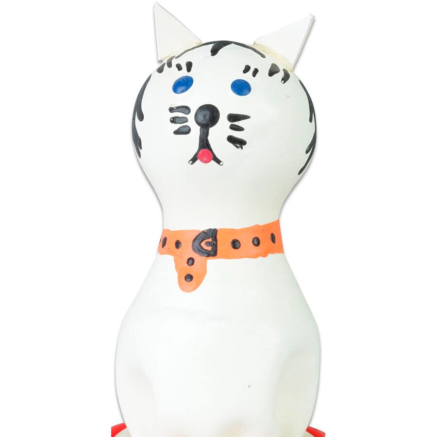 CONDOMERIE - HANDPAINTED NOVELTY CONDOMS CAT WHITE