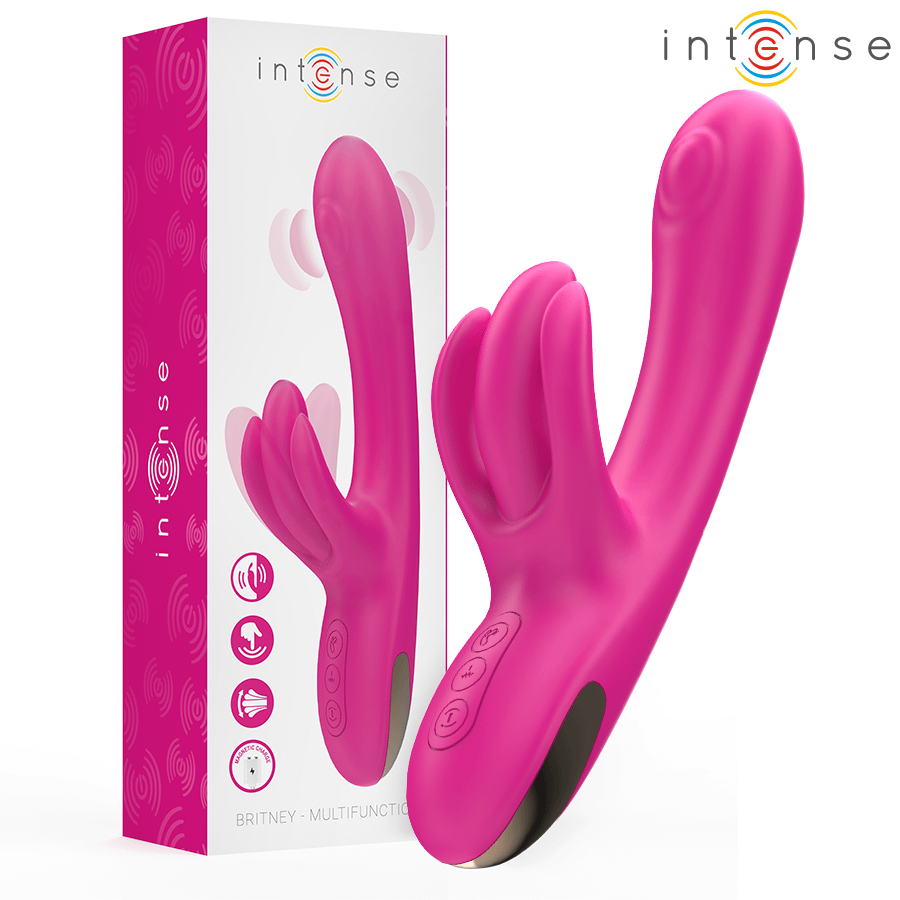 INTENSE - BRITNEY MULTIFUNKTIONELL RABBITVIBRATOR 23 CM ROSA