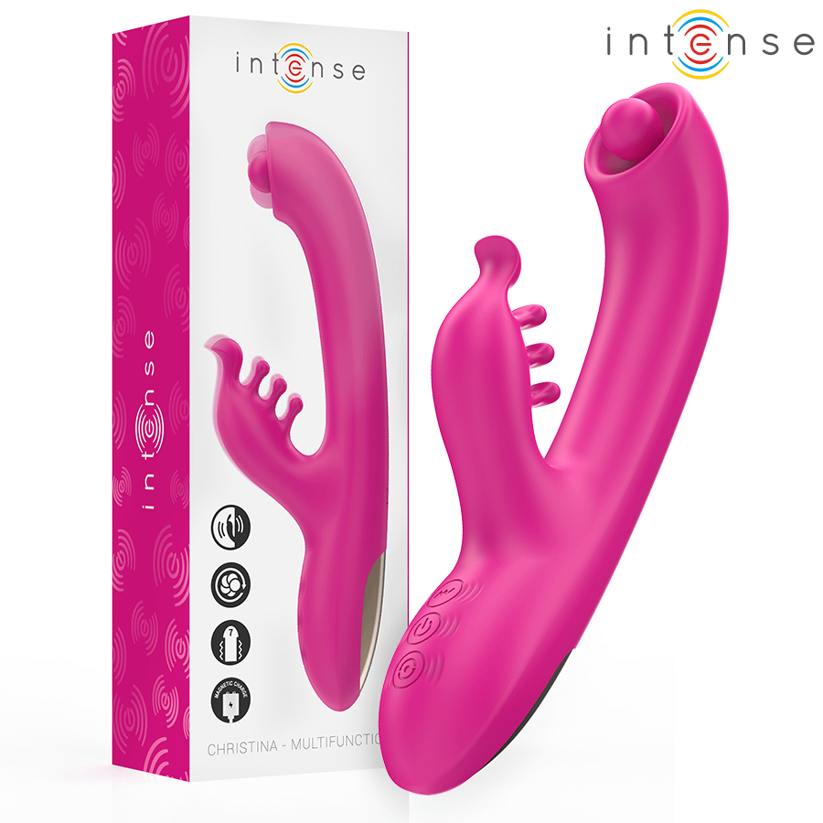 INTENSE - CHRISTINA MULTIFUNCTION RABBIT VIBRATOR 22.5 CM PINK - Image 2