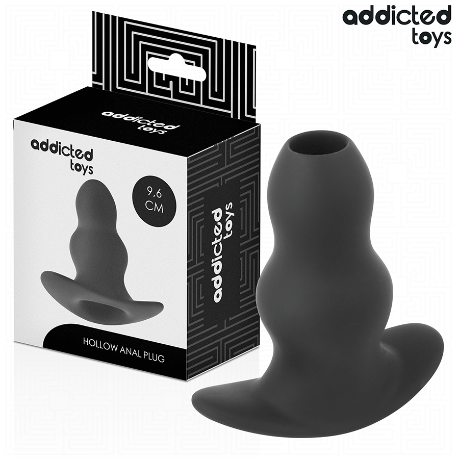 ADDICTED TOYS - IHÅLIG ANALPLUGG SILIKON STORLEK M 9,6 CM