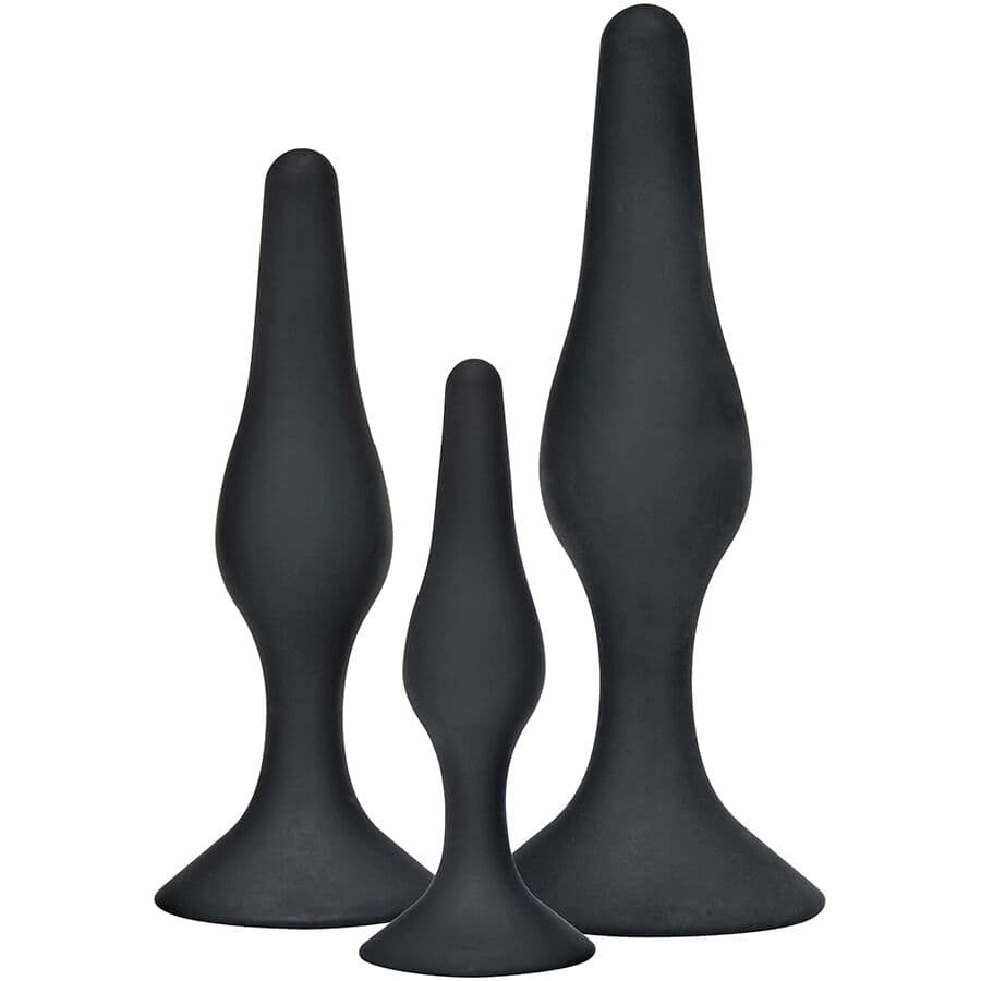 TOYJOY - ANAL PLAY CURVY COMPANIONS ANAL PLUG 3 PIECES BLACK