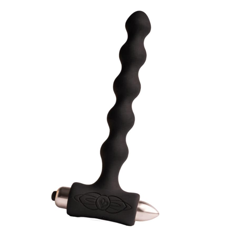 ROCKS- OFF - PETITE SENSATIONS PEARLS ANAL PLUG VIBRATOR BLACK