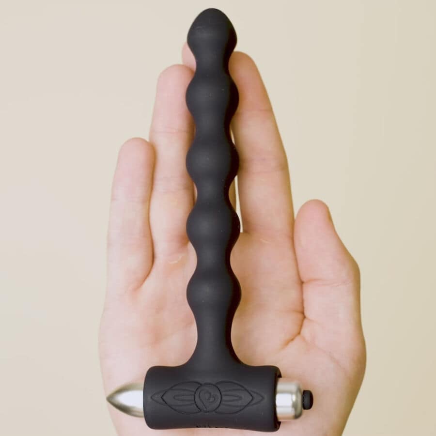 ROCKS- OFF - PETITE SENSATIONS PEARLS ANAL PLUG VIBRATOR BLACK - Image 2