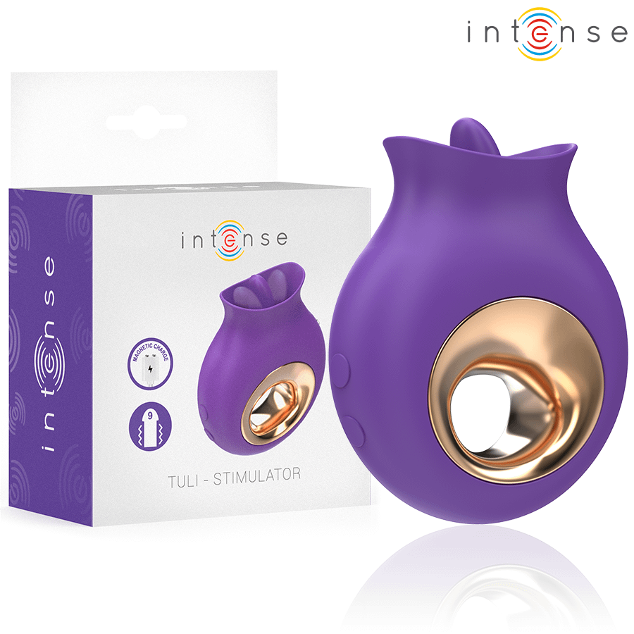INTENSE - TULI CLITORIS STIMULATOR 9 VIBRATIONS 9 OSCILLATIONS PURPLE