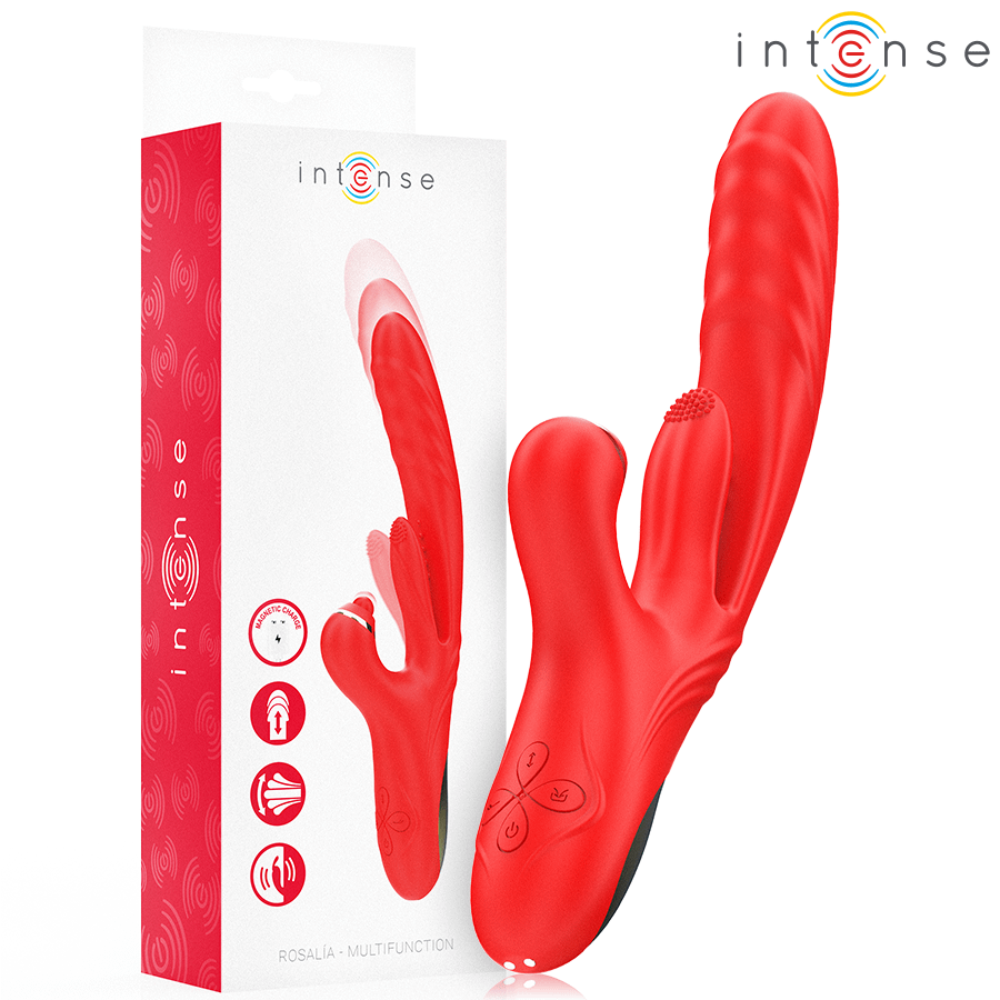 INTENSIV - ROSALIA MULTIFUNKTIONSVIBRATOR 3 I 1 RÖD