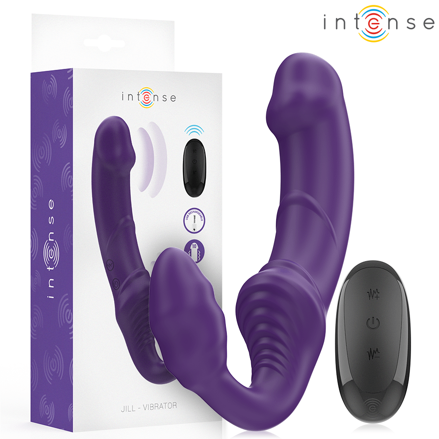 INTENSE - JILL DUBBELVIBRATOR 20 CM LILA FJÄRRKONTROLL