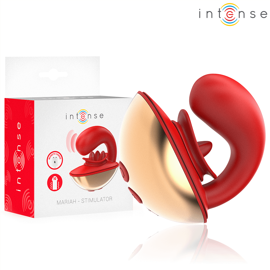 INTENSE - MARIAH VIBRATOR  STIMULATOR IN U SHAPE 10 VIBRATIONS RED