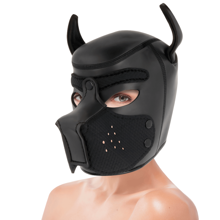 DARKNESS - NEOPRENE DOG MASK WITH REMOVABLE MUZZLE M - Image 3
