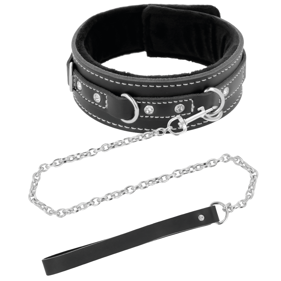 DARKNESS - HIGH QUALITY LEATHER NECKLACE WITH LEASH - Image 2