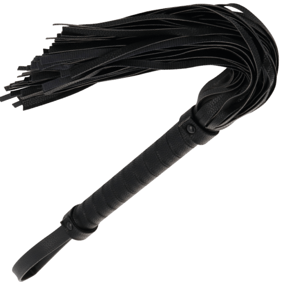 DARKNESS - BLACK BONDAGE WHIP 42CM LEATHER - Image 3