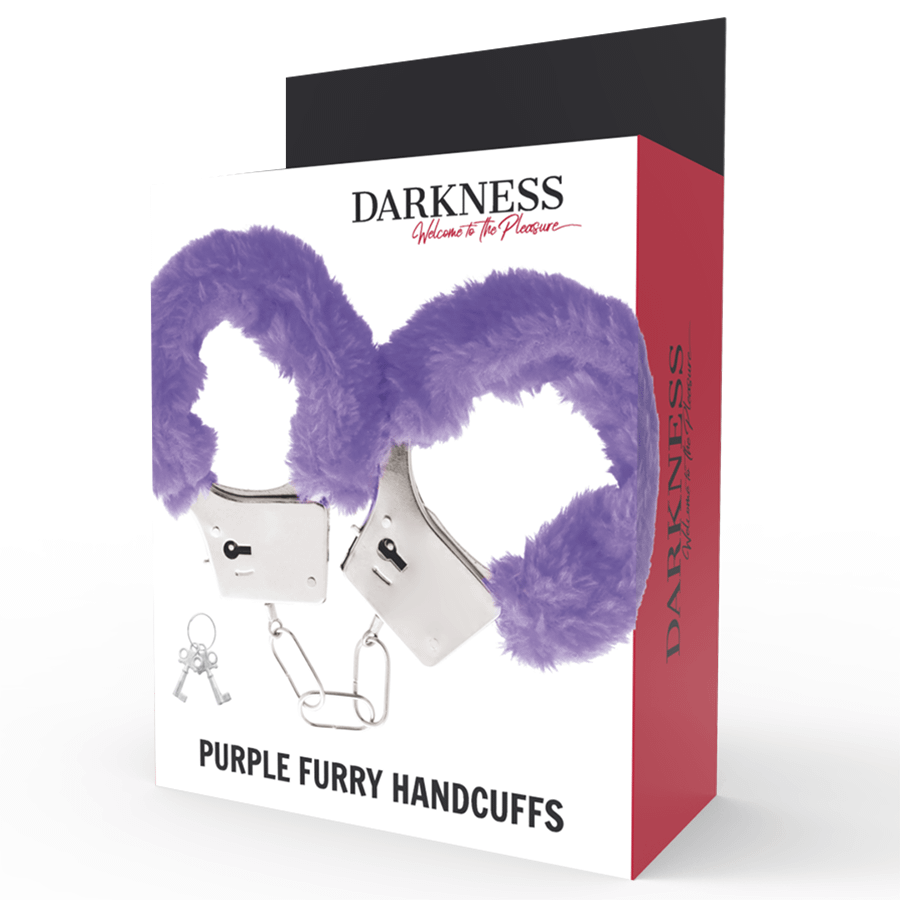 DARKNESS - LILAC LINED METAL HANDCUFFS - Image 2