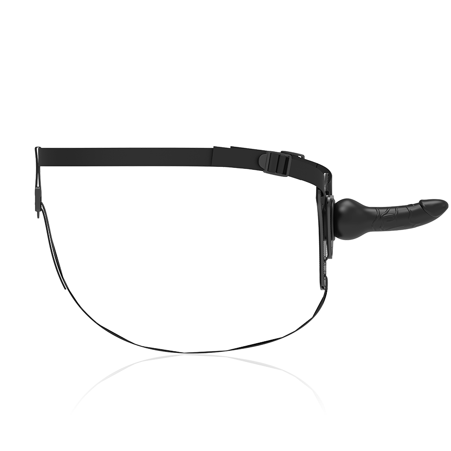 FETISH SUBMISSIVE HARNESS - BLACK SILICONE REALISTIC 16 CM - Bild 3