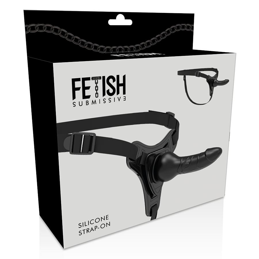 FETISH SUBMISSIVE HARNESS - BLACK SILICONE REALISTIC 16 CM - Bild 5