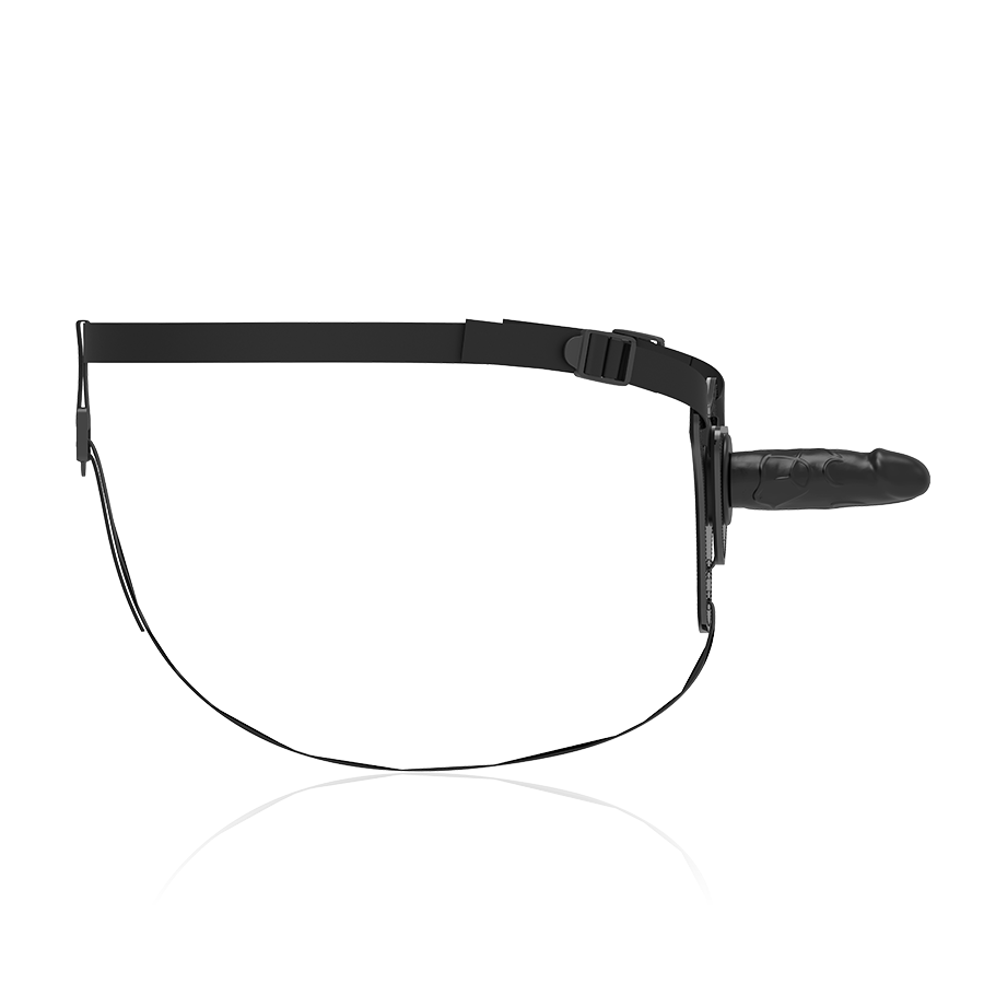 FETISH SUBMISSIVE HARNESS - REALISTIC BLACK SILICONE 15 CM - Bild 2