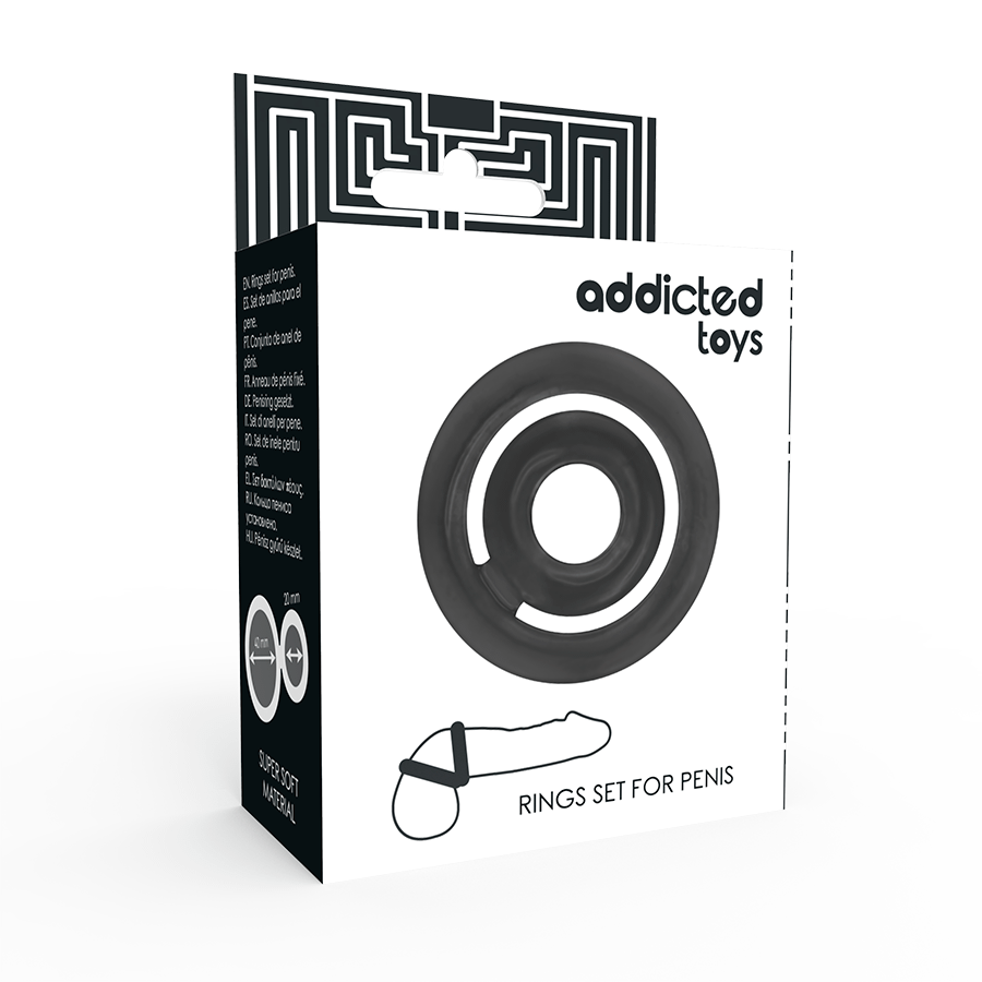 ADDICTED TOYS - POTENZ- C-RING PENIS BLACK - Image 4