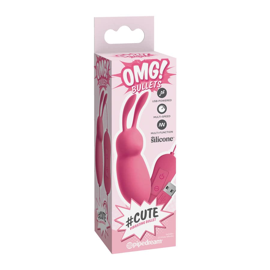 OMG - CUTE RABBIT POWERFUL PINK VIBRATOR USB - Image 3