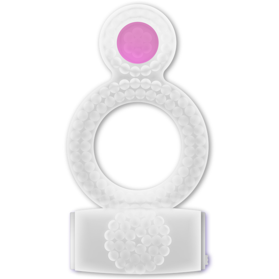 CASUAL LOVE - RING VIBRATING DOUBLE PLEASURE TRANSPARENT - Image 2
